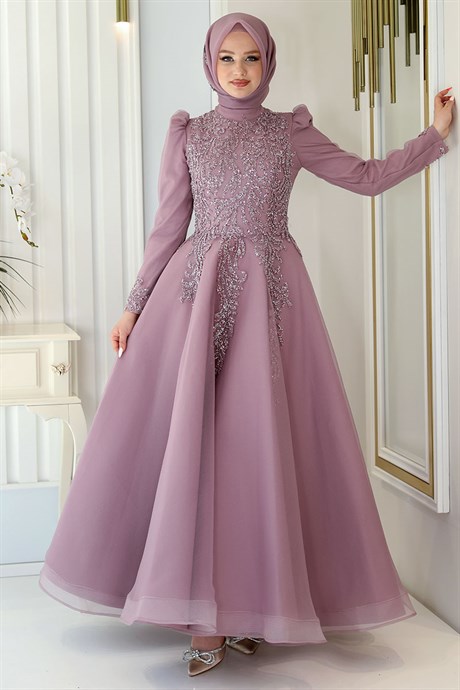  Pınar Şems - Ceylin Evening Dress Lilac