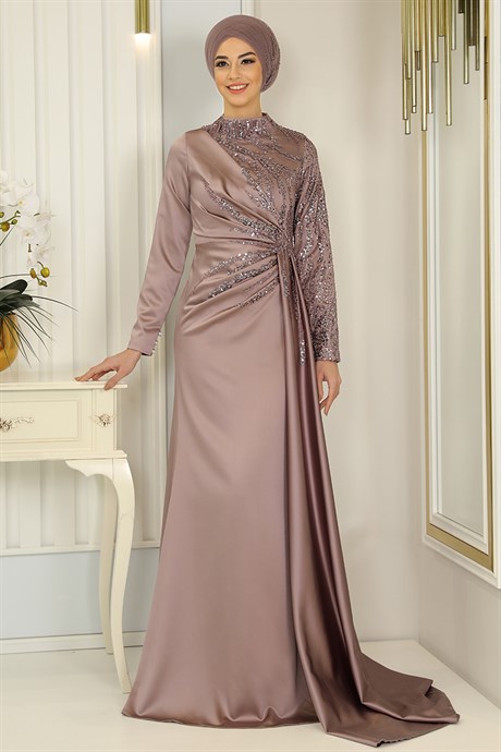  Pınar Şems - Kristal Evening Dress Lilac