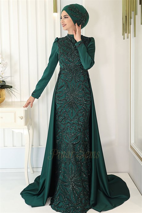 Pınar Şems - Şems Evening Dress Green