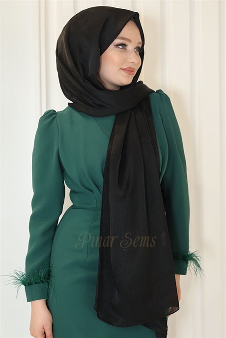 Pınar Şems Evening Dressm Scarf Black