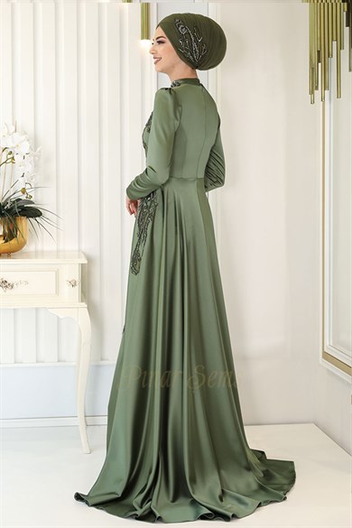  Pınar Şems - Katre Evening Dress Khaki