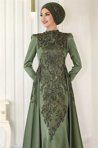  Pınar Şems - Katre Evening Dress Khaki