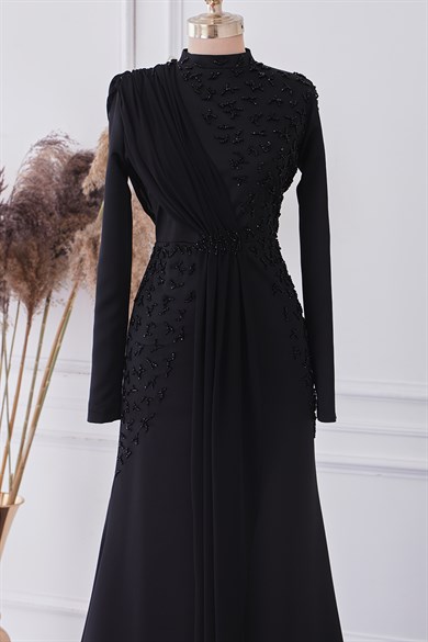 Gamze Özkul - Miray Evening Dress Black